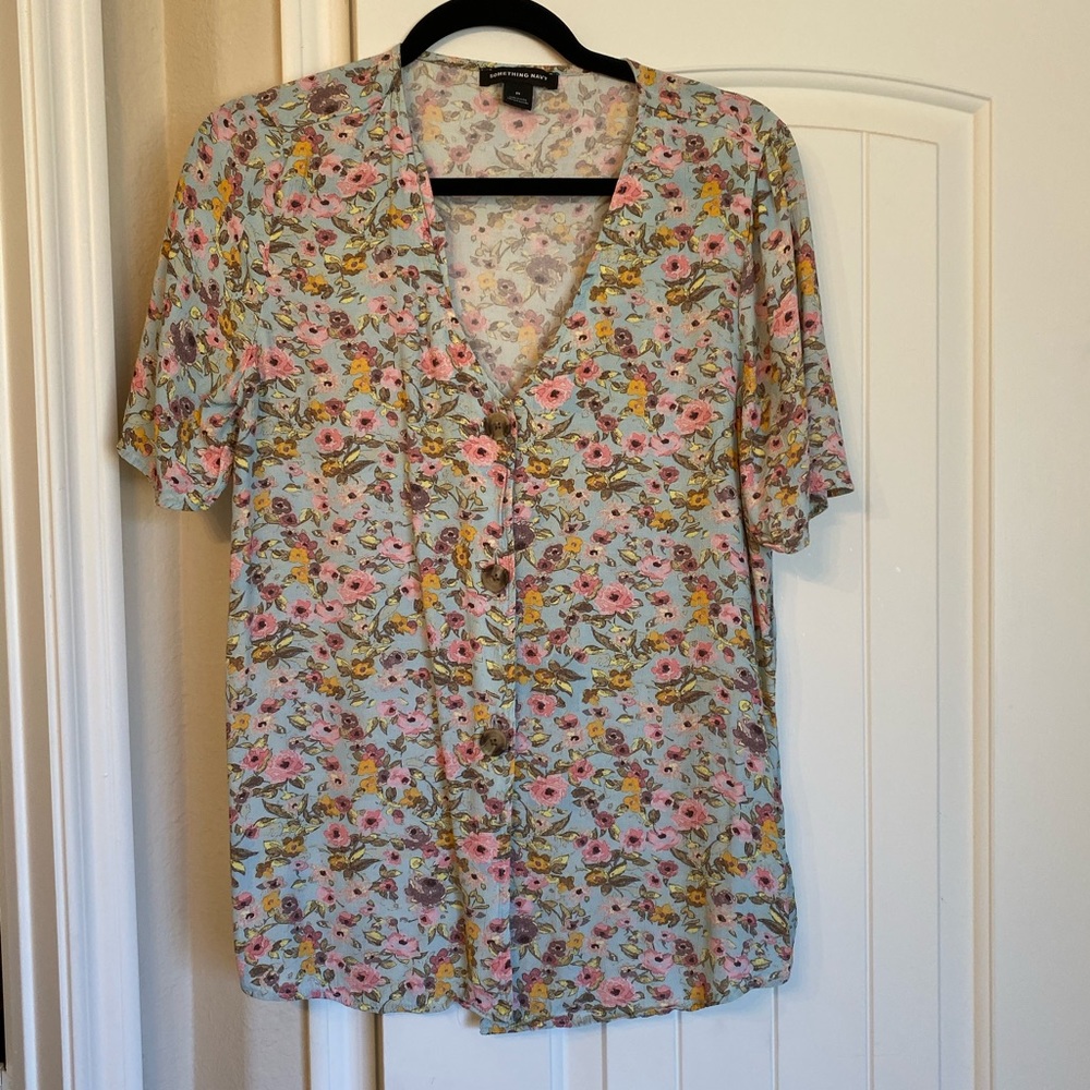 Something Navy blouse